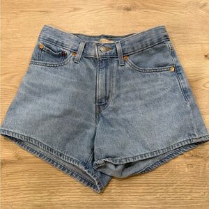 Levi's Light Blue 80s Mom Shorts